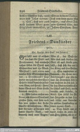 LIII. Friedens-Danklieder