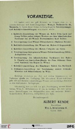Voranzeige