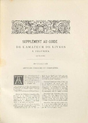 Guide de l'amateur de livres à gravures du XVIIIe siècle, 2. Supplément