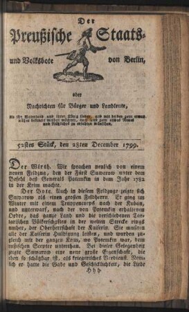 52stes Stück, den 28ten December 1799