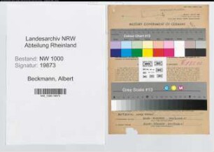 Entnazifizierung Albert Beckmann, geb. 11.06.1920 (Arzt)
