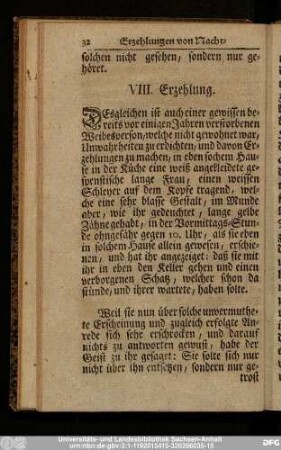 VIII. Erzehlung.