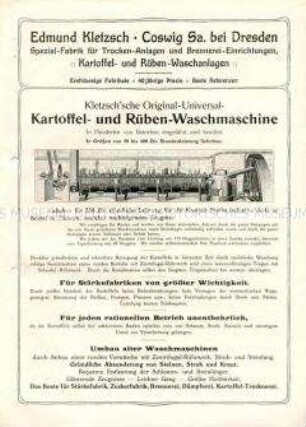 Kartoffel- und Rüben-Waschmaschine