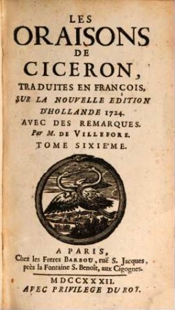 Les Oraisons De Ciceron, 6