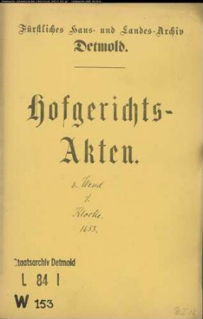 de Wend, Wilhelm Dietrich Freiherr gegen Bartold Klocke zu Welstorf - Weinkauf