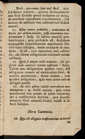 111-125, Horae Canonicae