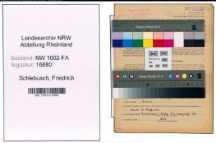 Entnazifizierung Friedrich Schlebusch, geb. 13.11.1888 (Arbeiter)