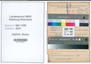Entnazifizierung Bruno Dietrich , geb. 23.12.1900 (Bauunternahemr)