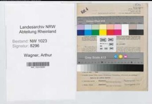 Entnazifizierung Arthur Wagner , geb. 06.04.1896 (Oberpostsekretär)
