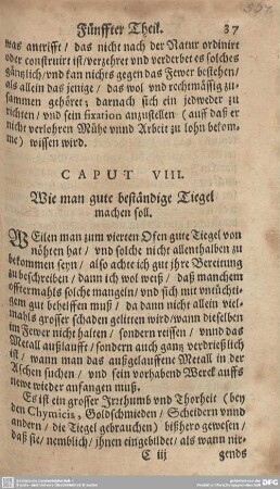 CAPUT VIII. Wie man gute beständige Tiegel machen soll.