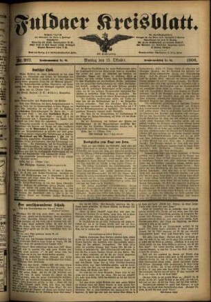 Ausgabe vom Montag, den 15. Oktober 1906.
