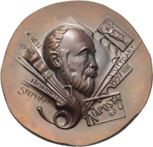 Einseitige Preismedaille von Victor Huster auf die Briefmarkenprämierung