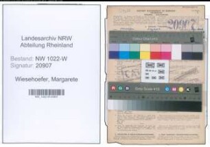 Entnazifizierung Margarete Wiesehoefer , geb. 14.02.1905 (Diaetkoechin)