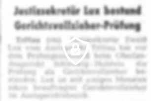 Justizsekrektär [Name maskiert] Gerichtsvollzieher-Prüfung