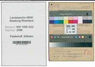 Entnazifizierung Wilhelm Felderhoff , geb. 04.12.1904 (Baecker)