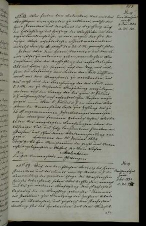 Verwendung des Meisterschen Hauses (Zeichenakademie, Herbarium, Singakademie) mit Text zur Instandsetzung.
