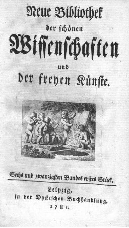 Sechs und zwanzigsten Bandes erstes Stück