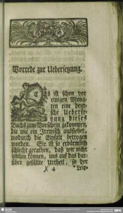 Vorrede zur Uebersetzung
