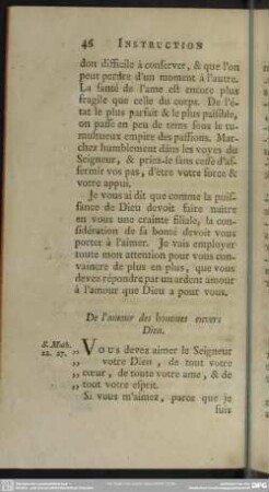 De l´amour des hommes envers Dieu