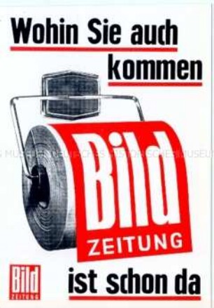 Satirische Postkarte gegen die Bild-Zeitung
