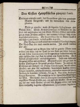 Des Ersten Hauptstückes zweyter Punct. - ... dritter Punct.