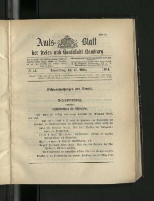 No. 44, 17. März 1904.
