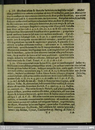 §. 78. Mulier Mercatrix non utitur Scto Vellei