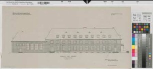 Münster (Münster) Botanisches Institut der Universität Hauptgebäude - Bestandszeichnung Nordansicht 1953 1 : 100 36,5 x 74 Pause Staatshochbauamt für die Universität Münster 5.07