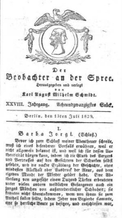 28. Stueck, 13. Juli 1829