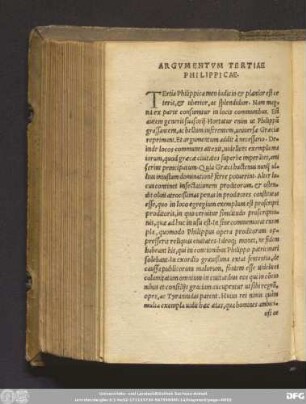 Argumentum Tertiae Philippicae.