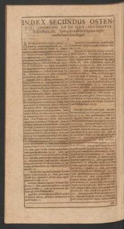 Index Secundus Ostendit, Quomodo Et In Qua Sententia & quaestione, &c. ...