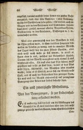 Ein und zwanzigste Abtheilung.