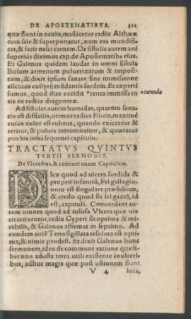 Tractatus Quintus Tertii Sermonis.