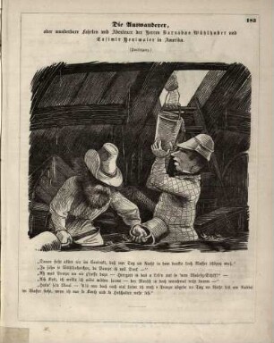 "Die Auswanderer, oder wunderbare Fahrten und Abenteuer der Herren Barnabas Wühlhuber und Casimir Heulmaier in Amerika"