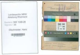 Entnazifizierung Hans Dilschneider , geb. 02.01.1889 (Postbeamter)