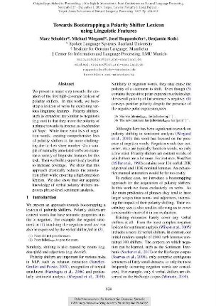 Towards Bootstrapping a Polarity Shifter Lexicon using Linguistic Features