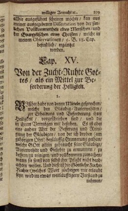 Cap. XV. Von der Zucht-Ruhte Gottes/ als ein Mittel zur Beforderung der Heiligkeit.