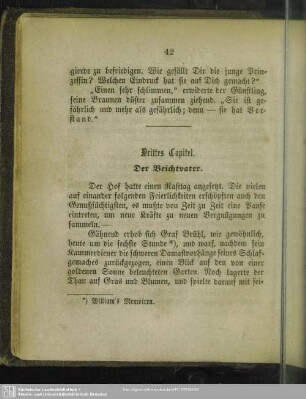 Drittes Capitel. Der Beichtvater