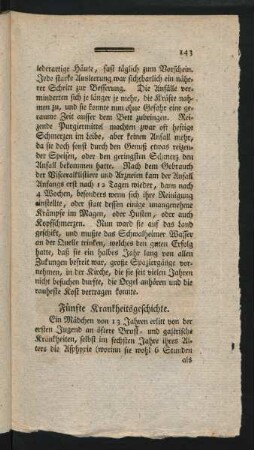 Fünfte Krankheitsgeschichte