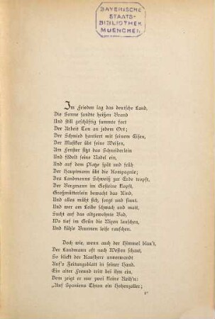 Aus großer Zeit : der Krieg gegen Frankreich 1870 und 1871