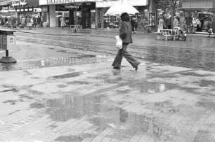 Regenwetter in der Innenstadt