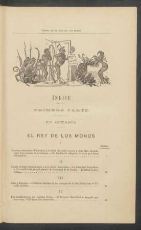 Índice - Primera parte - En Oceanía - El rey de los monos
