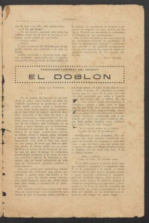 El doblón : Tradiciones camperas del Uruguay