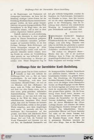 Die Eröffnungsfeier der Darmstädter Kunst-Ausstellung
