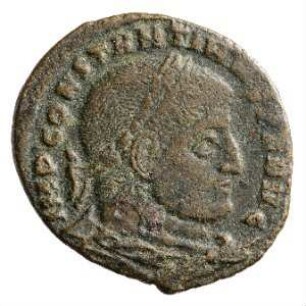 Münze, Follis, Aes 2, 312 - 313 n. Chr.