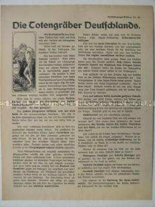 Propagandaflugblatt der Deutschen Erneuerungs-Gemeinde gegen den Völkerbund und demokratische Politiker und Journalisten in Deutschland