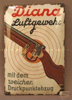 Werbeschild "Diana-Luftgewehr"