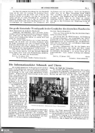 Die Informationsfahrt Schmuck und Uhren