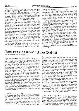 Neues von der Landeskirchlichen Bücherei