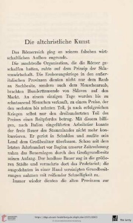 Die altchristliche Kunst